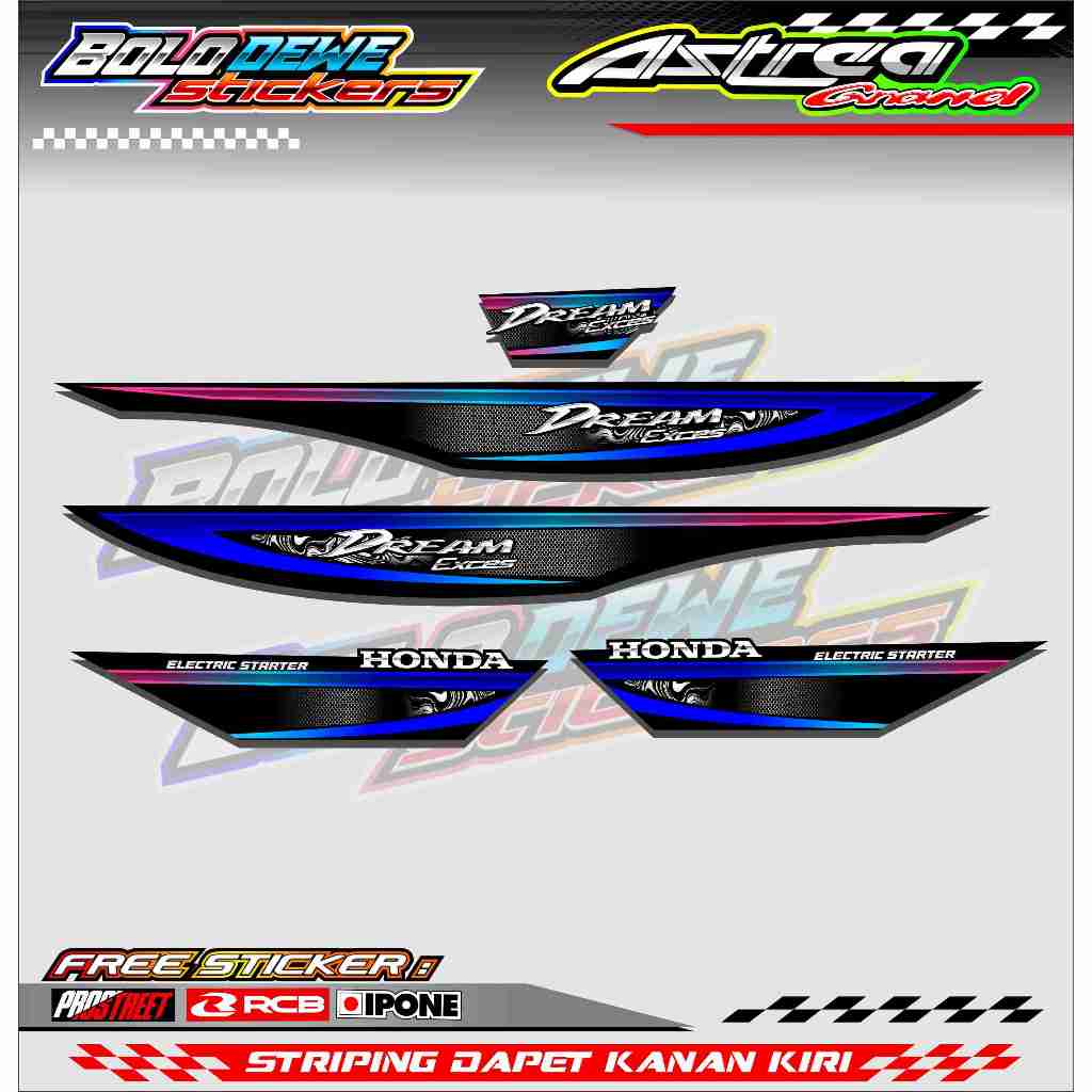 STRIPING VARIASI ASTREA HONDA GRAND / STICKER LIST MOTOR HONDA ASTREA GRAND