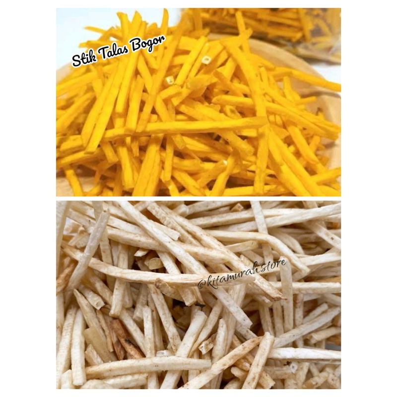 

STIK TALAS BOGOR 250GRAM / STIK TALAS PUTIH / STIK TALAS KUNING /KERIPIK TALAS BOGOR GURIH RENYAH