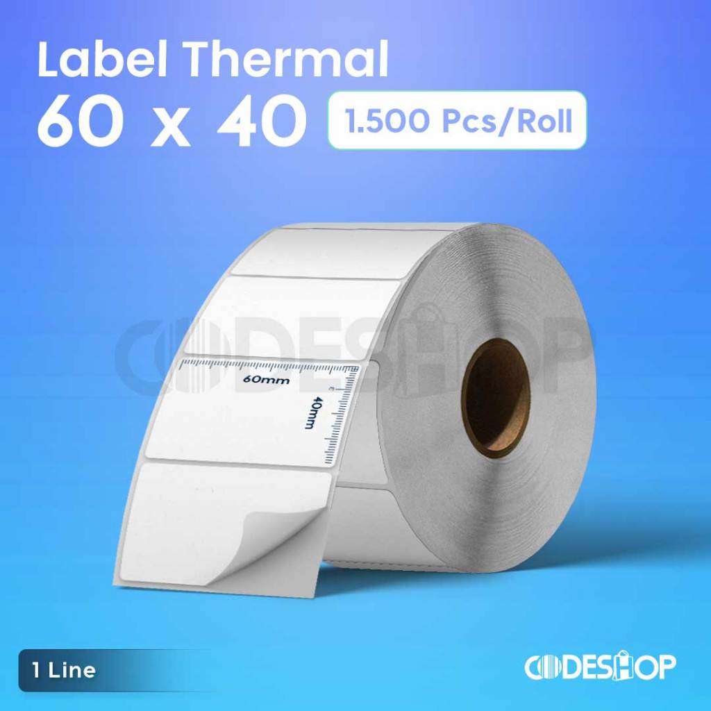 

Label Barcode Thermal 60 X 40 MM / Label Thermal 60X40 MM Isi 1.500
