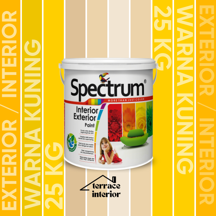 Cat Tembok Spectrum Interior & Exterior Warna Kuning 25 Kg
