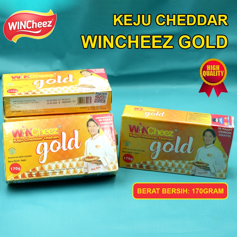 

Keju Cheddar Olahan Wincheeze Gold Kemasan Regular 170 Gram