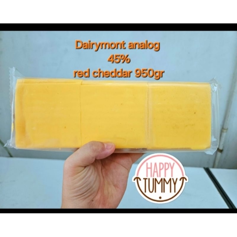 

Analog Dairymont polos 45% red orange cheese slice 950gr 84slice