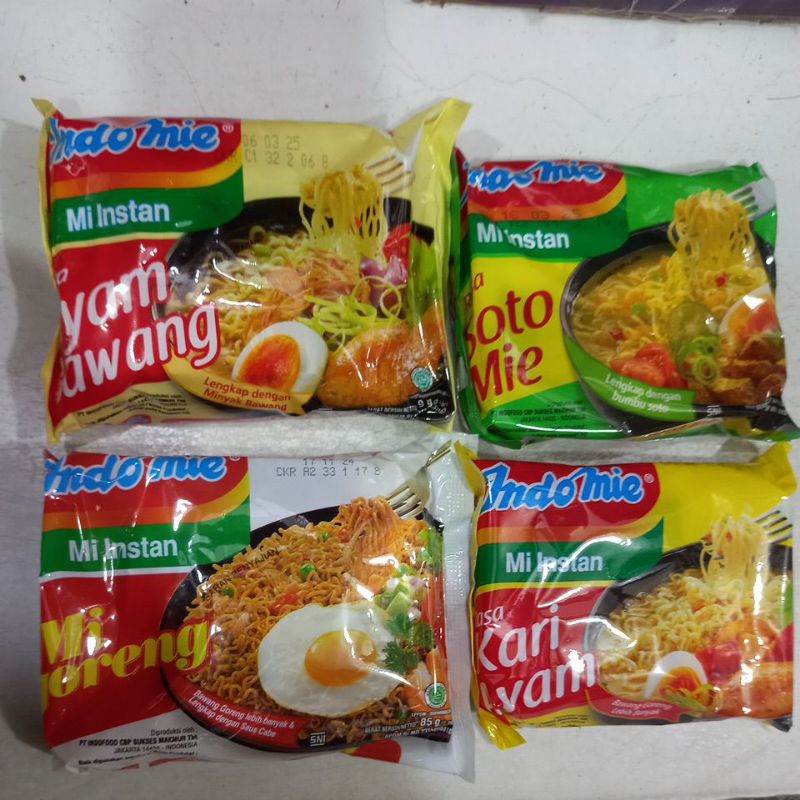 

Indomie/ goreng /Ayam Bawang/Soto/Kari/ 85g x5pcs