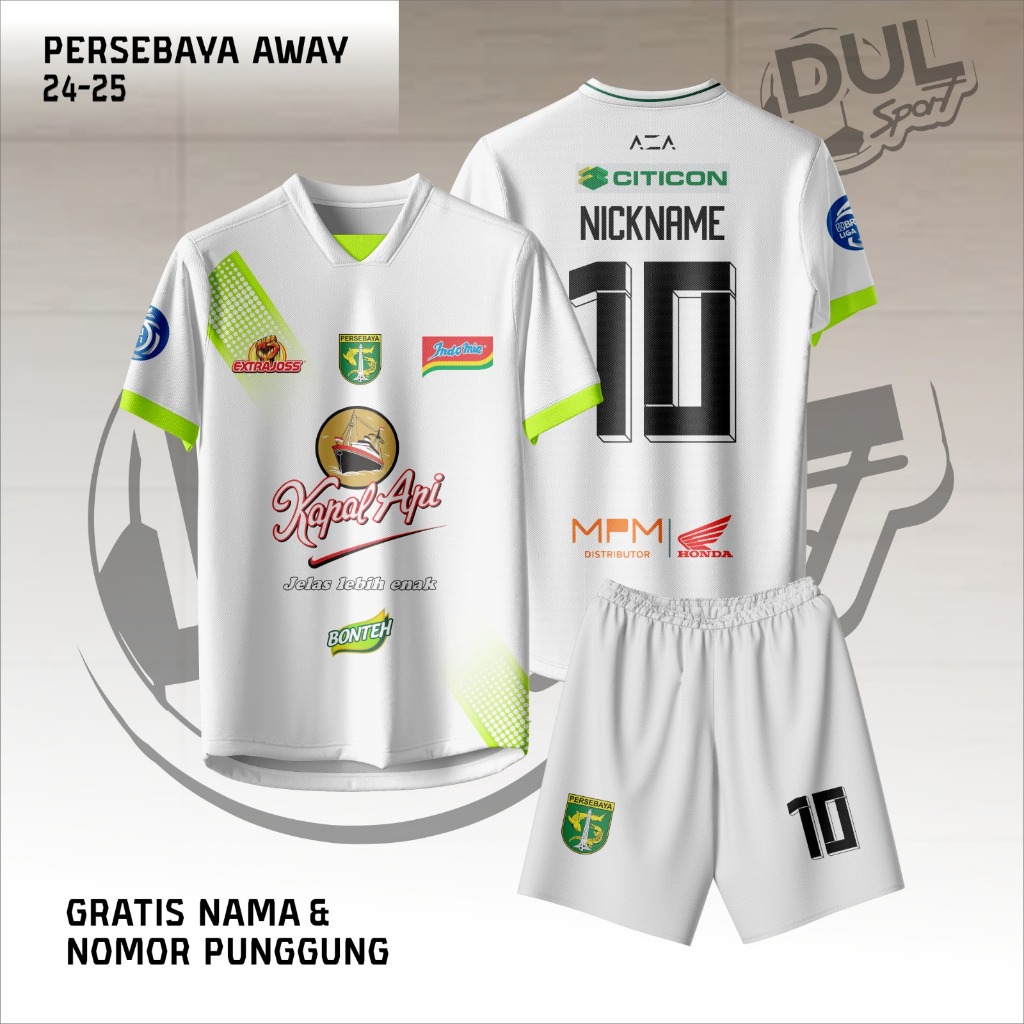 Jersey Persebaya Away Putih 24/25