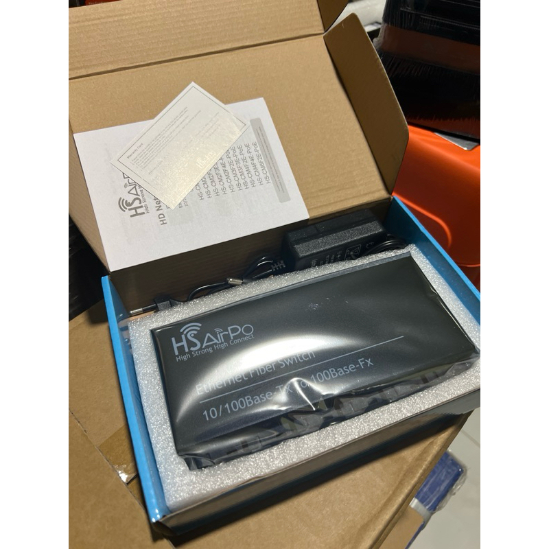 HSAirpo CM6F2E POE A3B3 Media Converter 6 Port Fiber to 2 Port Ethernet 10/100