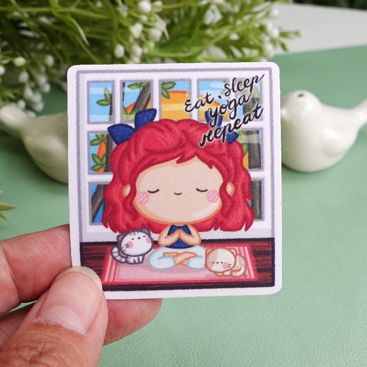 

Yoga Time Die Cut Sticker Sheet | Waterproof | Aesthetic Sticker | Sticker Sheet Pack | Planner Sticker