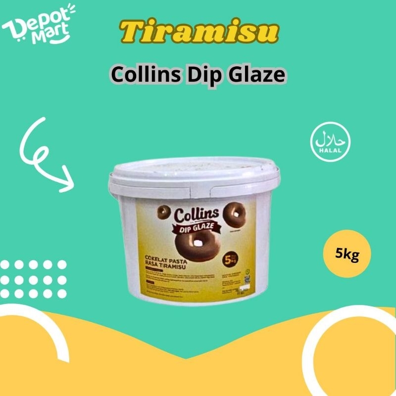 

Collins Dip Glaze Tiramisu 5 KG - Collin Cokelat Pasta Rasa Tiramisu