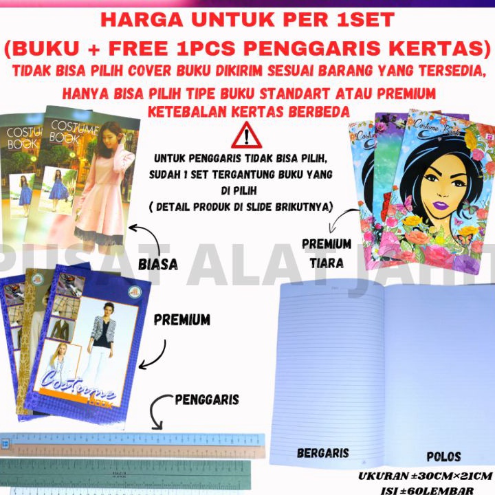 

BUKU KOSTUM COSTUM BELAJAR GAMBAR MENGGAMBAR JAHIT MENJAHIT MEMBUAT DESIGN SKETSA POLA JAHIT PAKAIAN BAJU CELANA DRESS COSTUME BOOK SET SKALA