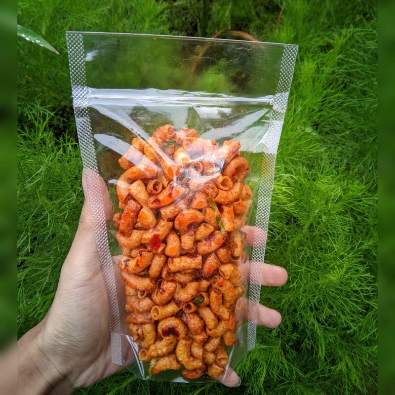 

Makaroni pedas manis bumbu balado daun jeruk isi 100 gram