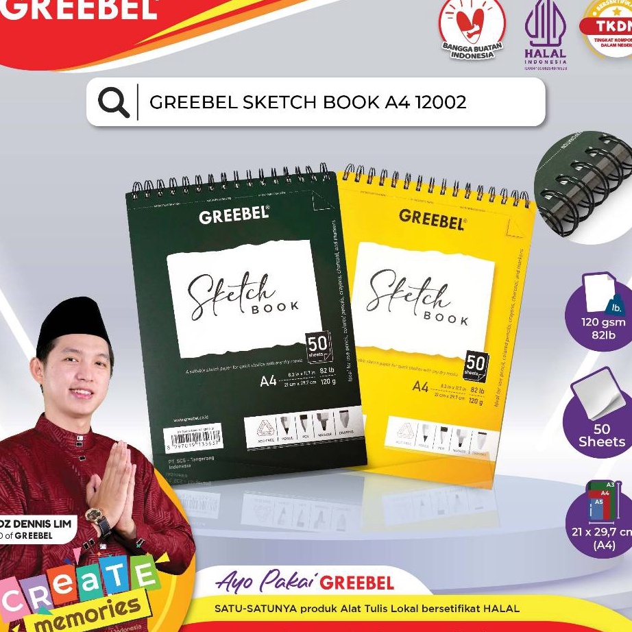 

GREEBEL SKETCHBOOK A4 122 Buku Gambar Sketsa Drawing Book