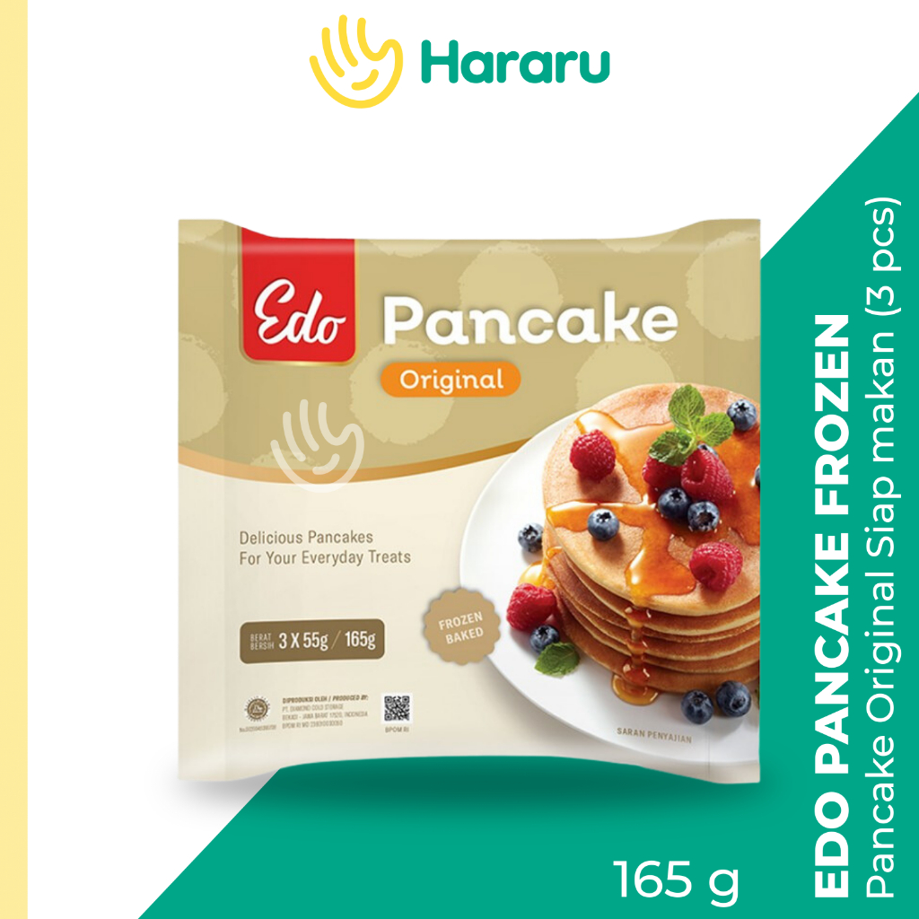 

Edo Pancake Original | Sarapan Pancake Frozen Instant Siap Saji 3pcs