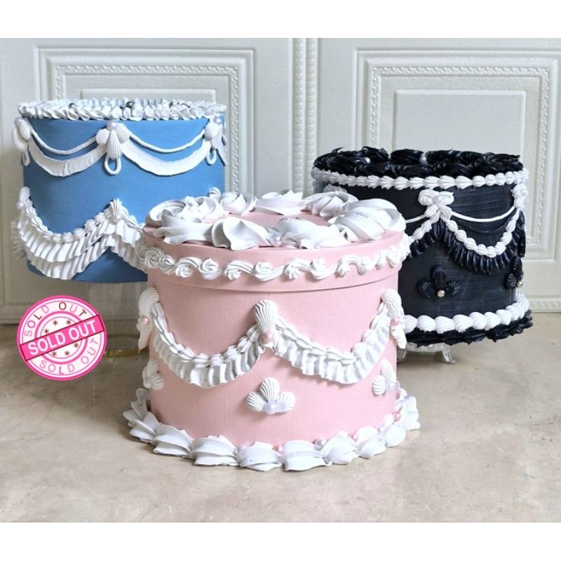 Everly Studio Fake Cake Faux Dummy Cake korean kue birthday ulang tahun  styrofoam box gabus perhias