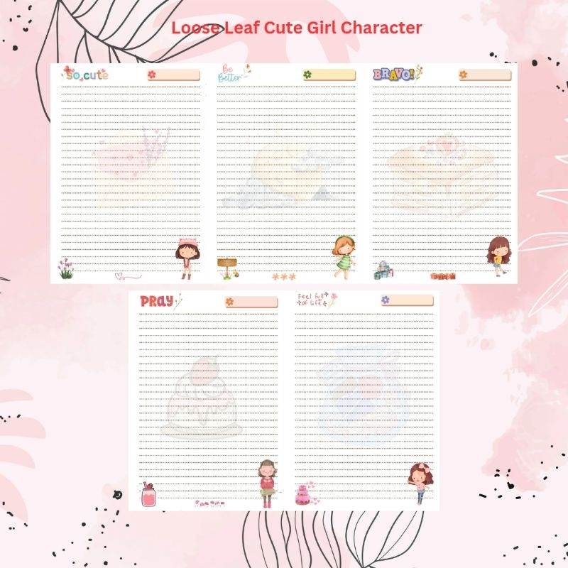 

loose leaf a5 / kertas binder girly / kertas binder aesthetic