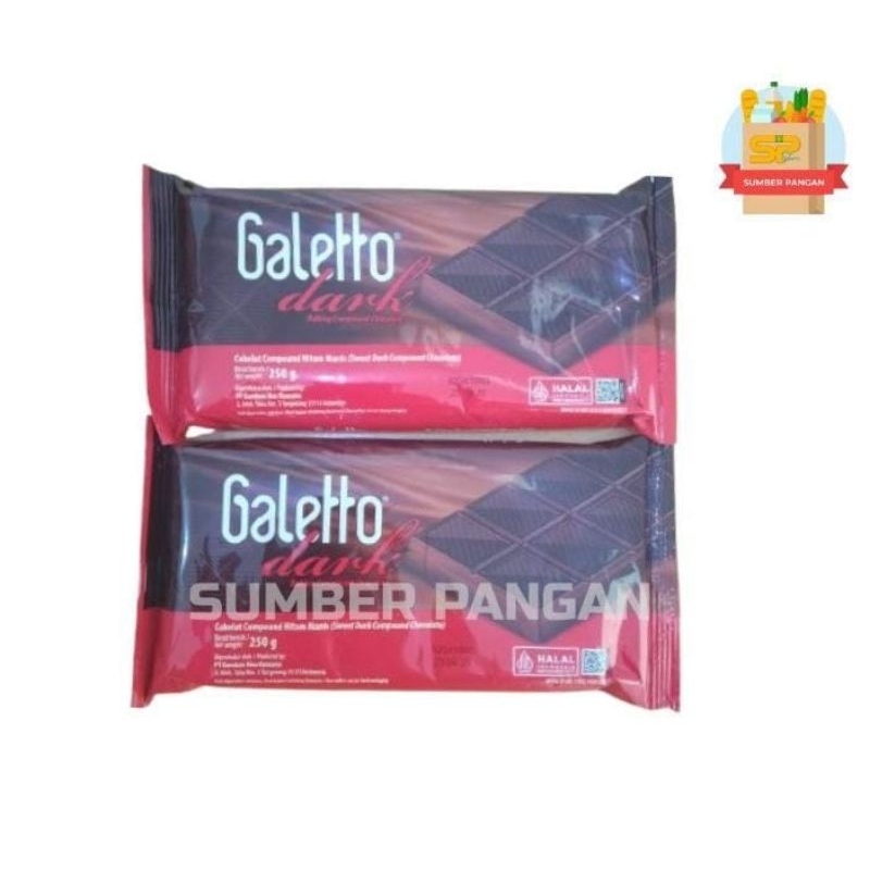 

GALLETO DARK CHOCOLATE/ COKLAT BATANG BLOK 250 gr