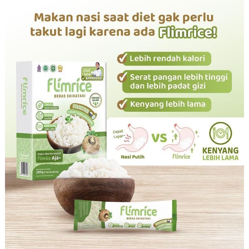 

FLIMRICE Nasi Diet Beras Shirataki 1 box 7 sachet