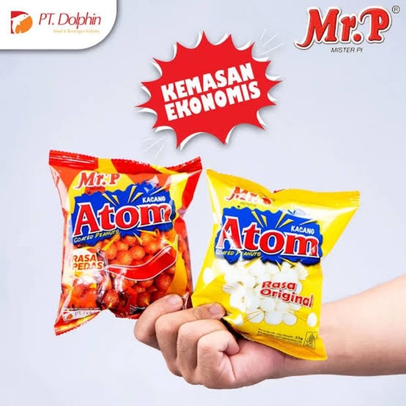 

MR. P KACANG ATOM ORIGINAL/PEDAS 396GRAM 1 BALL ISI 10 BONUS 2