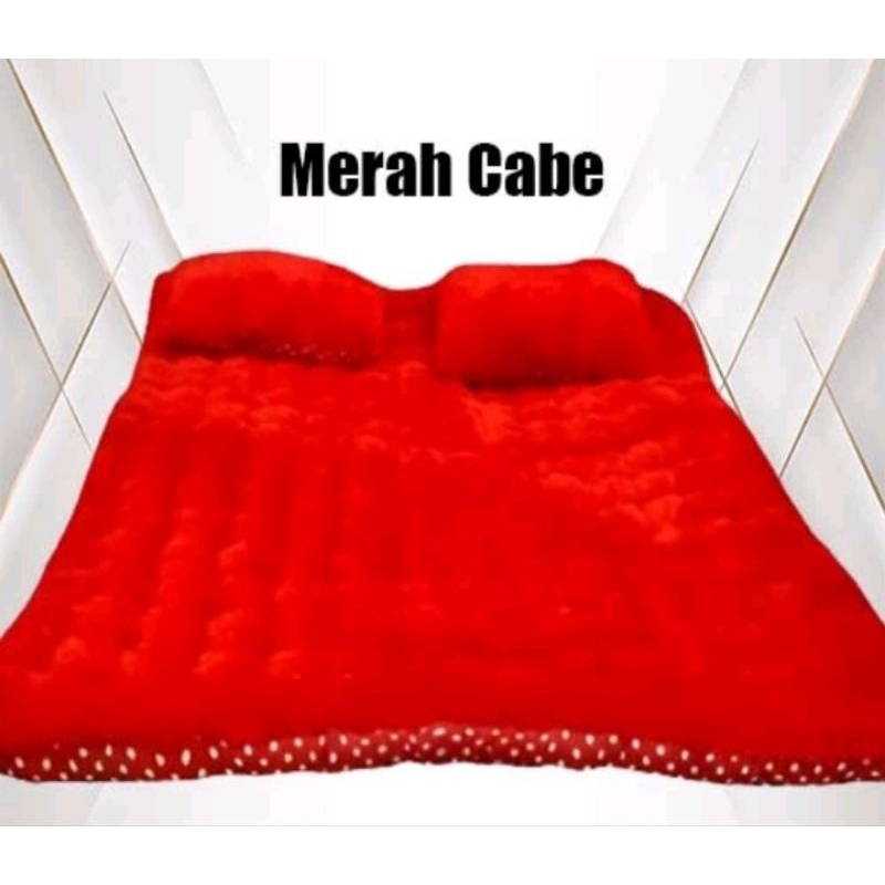 kasur lantai bulu rasfur free 2 bantal ukuran 110x160