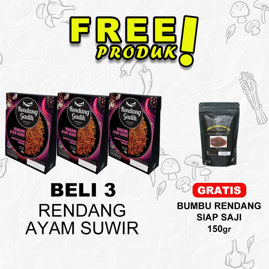

Rendang Gadih - Paket 3 pcs Rendang Ayam Suwir @ 150 g