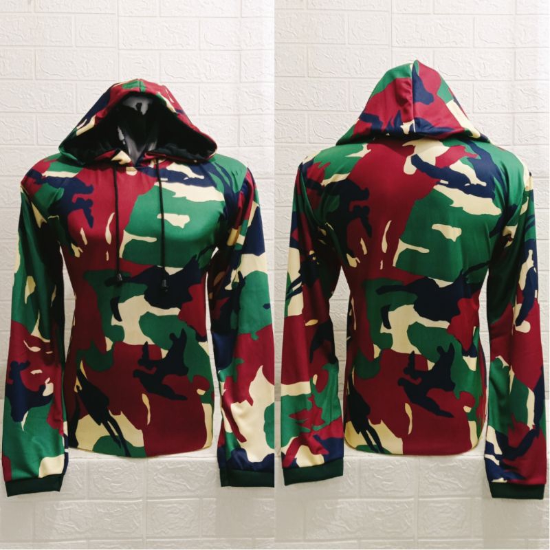 BAJU JERSEY ARMI LORENG TNI NEW TERLARIS PRINTING HOODIE BERTOPI | BAJU JERSEY TOPI TNI DORENG ARMI 