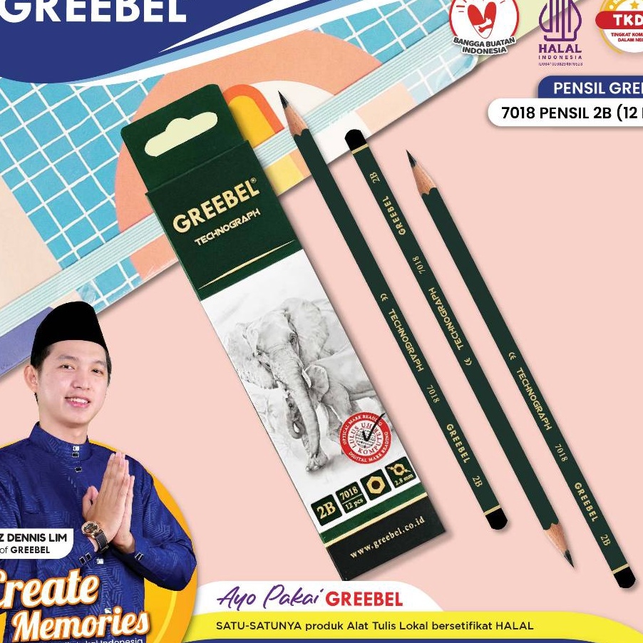 

SALE GREEBEL Pensil Kayu 2B 718 Pensil Tulis Grafit Graphite Pensil Ujian Sekolah Pensil Gambar