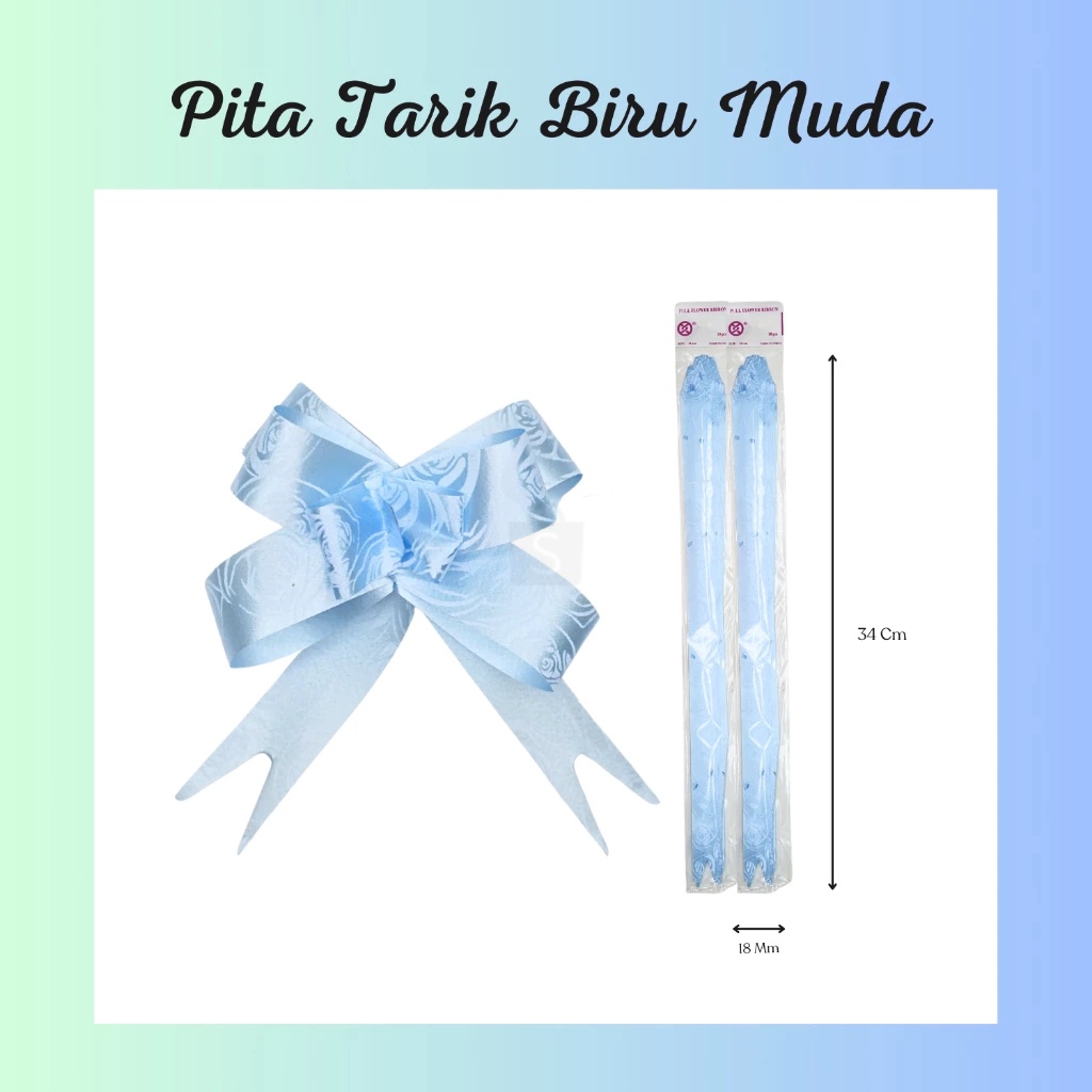 

1 Bungkus isi 2 Pcs Pita TARIK Motif 18 mm Serut Parcel Kado Souvenir Motif 18 mm