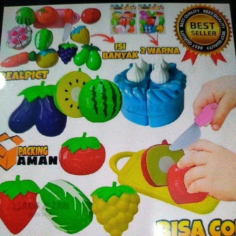 Promo Mainan Buah Potong magnet