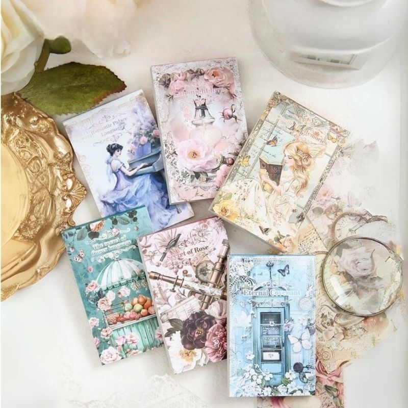 

50 lembar kertas dekor material paper classic aesthetic jurnal diy art