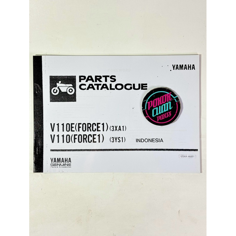 buku katalog Yamaha FORCE1 FORCE 1 1992 1992 1993 1994