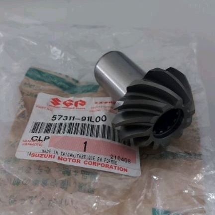 57311-91L00 PINION / GIGI PAYUNG / GIGI NANAS / GIGI JANTUNG MESIN TEMPEL SUZUKI 30PK 2TAK ORI
