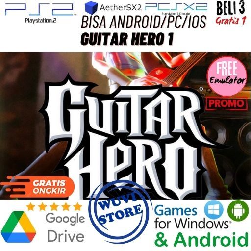 PS 2 Guitar Hero 1 | Bisa di PC / Android / IOS Plus Emulator | Beli 3 Gratis 1