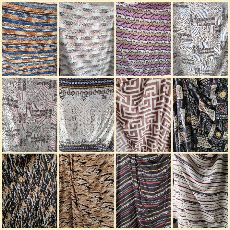 KAIN KATUN RAYON PREMIUM QUALITY MOTIF ABSTRAK BATIK/TOKO KAIN RAYON BEST SELLER (harga tertera 50cm