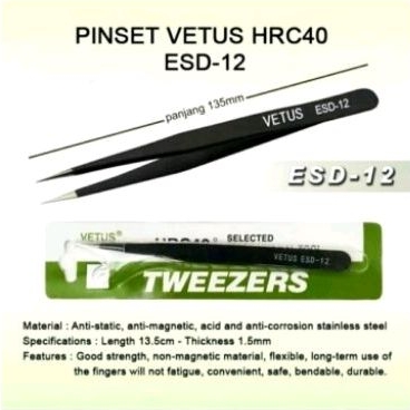 PINSET / TWEEZERS VETUS HRC40 ESD - 12