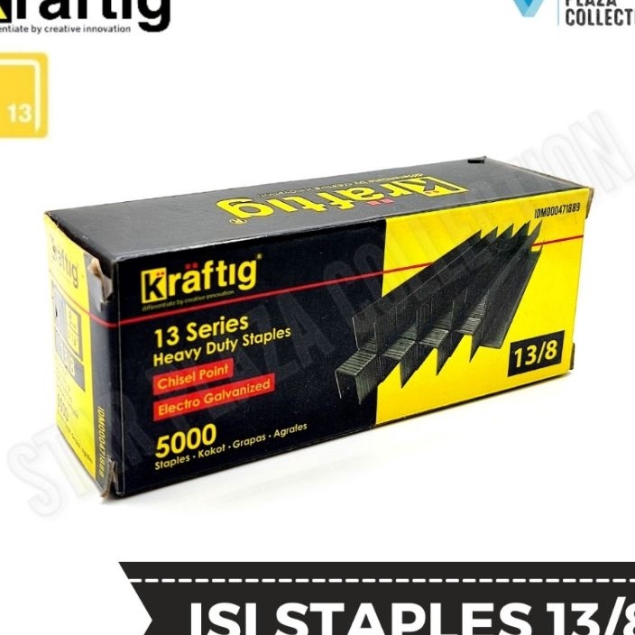 

FLAS SALE Isi Staples Manual Staples Tembak tacker Merek KRAFTIG Uk 138mm 8mm Original untuk Pengerjaan Jok Motor Jok Mobil Sofa Funiture Kayu