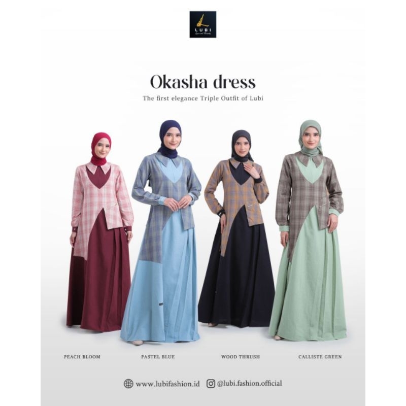 Lubi Okasha Triple Dress Lubi Dress Terbaru Koko Lubi Koko Terbaru Tunik Lubi Tunik Terbaru