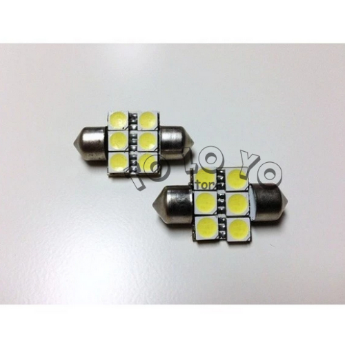 LAMPU VARIASI MOBIL LED PLAFON 6 SMD 5050 31MM LAMPU KABIN LAMPU LED MOBIL INTERIOR