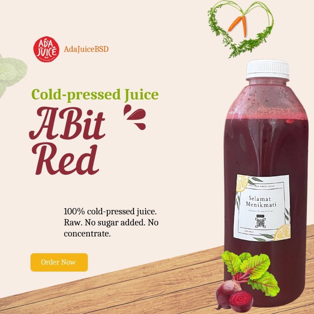 

Ada Juice - A Bit Red (Cold Pressed Juice/Jus) 1 liter