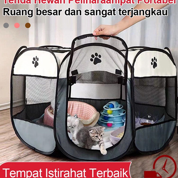 Obral Meriah  DL Kandang Kucing Besar Tenda Kucing Kandang Lipat Portable Rumah Kucing Kecil Untuk M