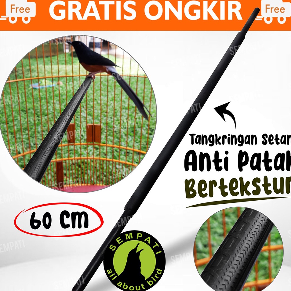 Promo Ekonomis  TANGKRINGAN SETAN KARET HITAM SANGKAR MURAI VIRAL LAPIS KAYU ANTI PATAH UNTUK KANDAN