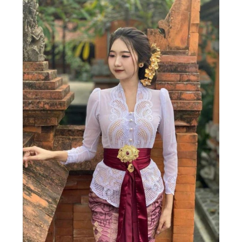 kebaya bordir sage green & hijau lime