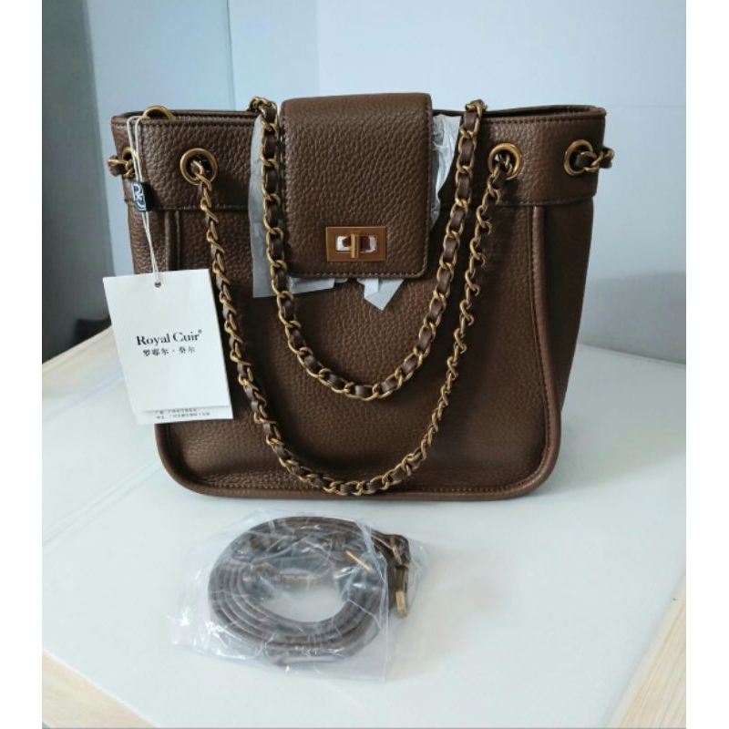 TOTE BAG ROYAL CUIR