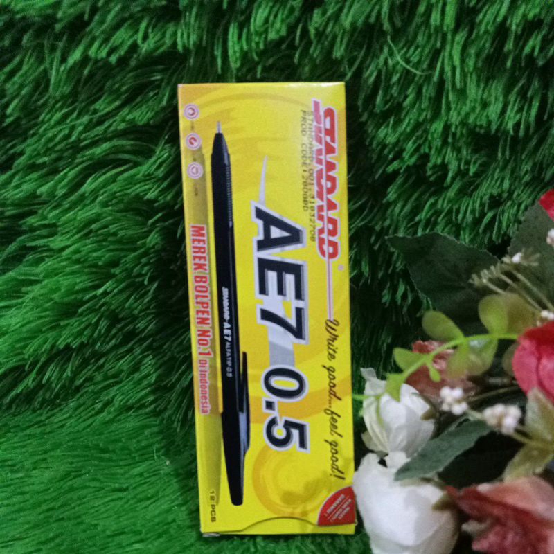 

ballpoint standar Ae7 hitam murah lusinan