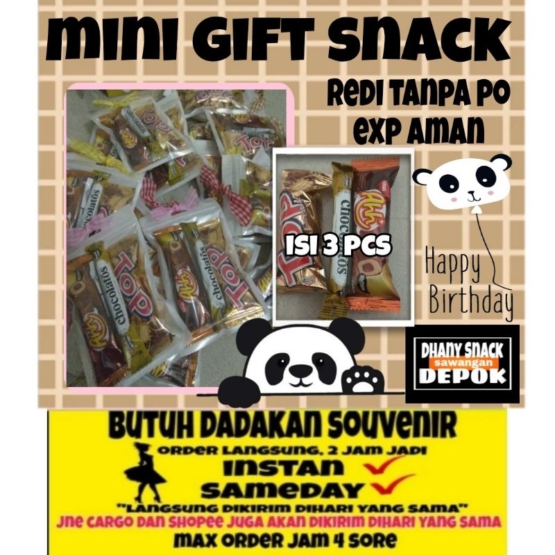 

Mini gift snack ultah ziplock/snack ultah anak/souvenir Snack/hampers snack