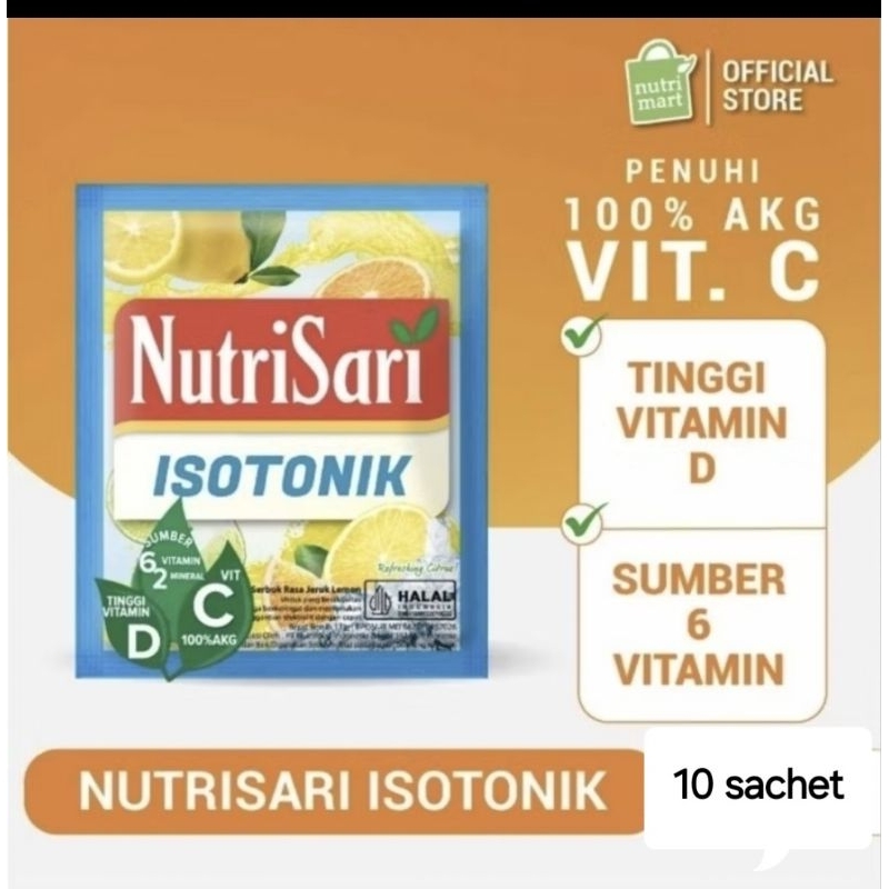 

Minuman Nutrisari Istonik rasa Buah Jeruk Segar 10 sachet
