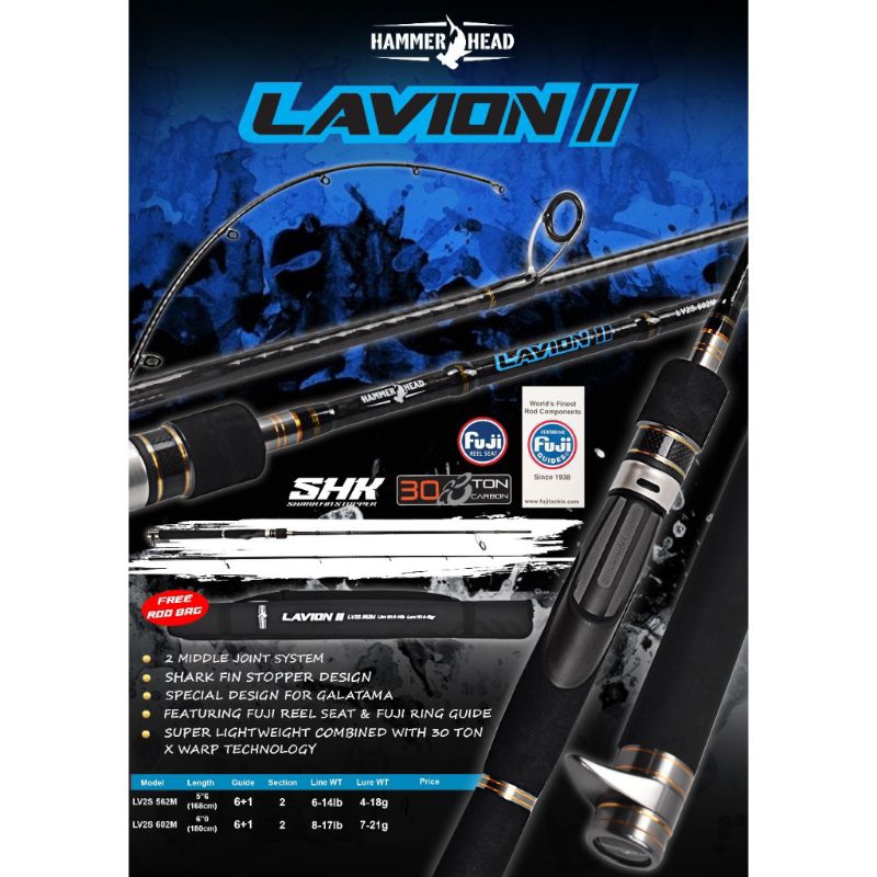 Joran Hammer Head Lavion II 165/180 Cm - Joran Galapung Galatama