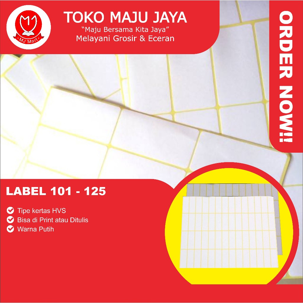 

LABEL 101 - 125 (Pack)