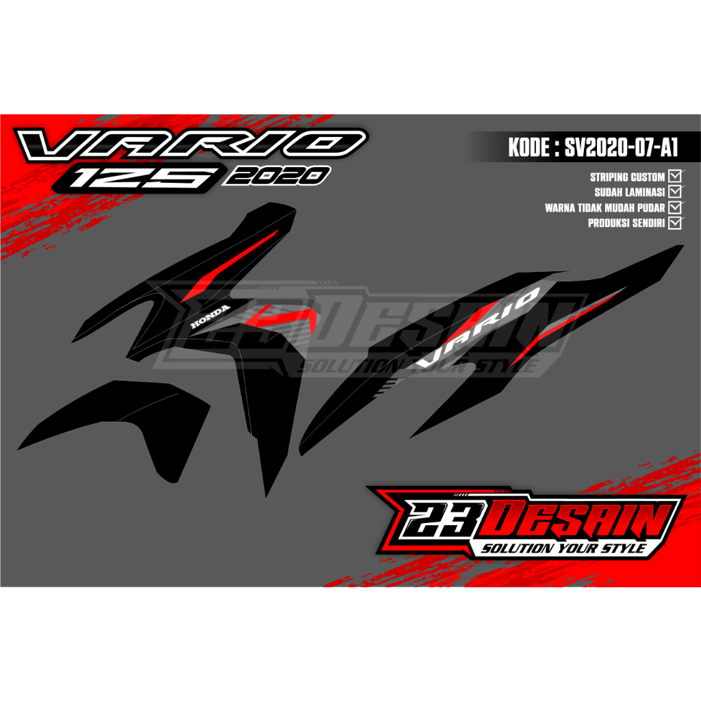 striping sticker vario 125 gen 1 vario led new 125 gen 1 Vietnam malaysia custom striping gen1 strip