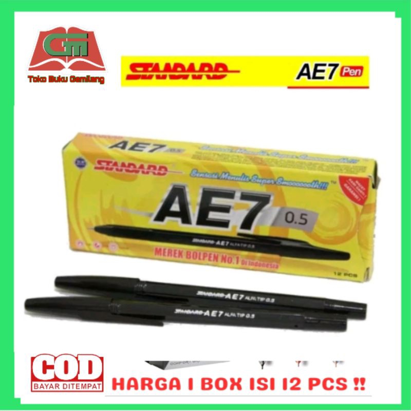 

BALLPOINT/ PULPEN STANDAR AE 7 1 PAK ISI 12 PCS