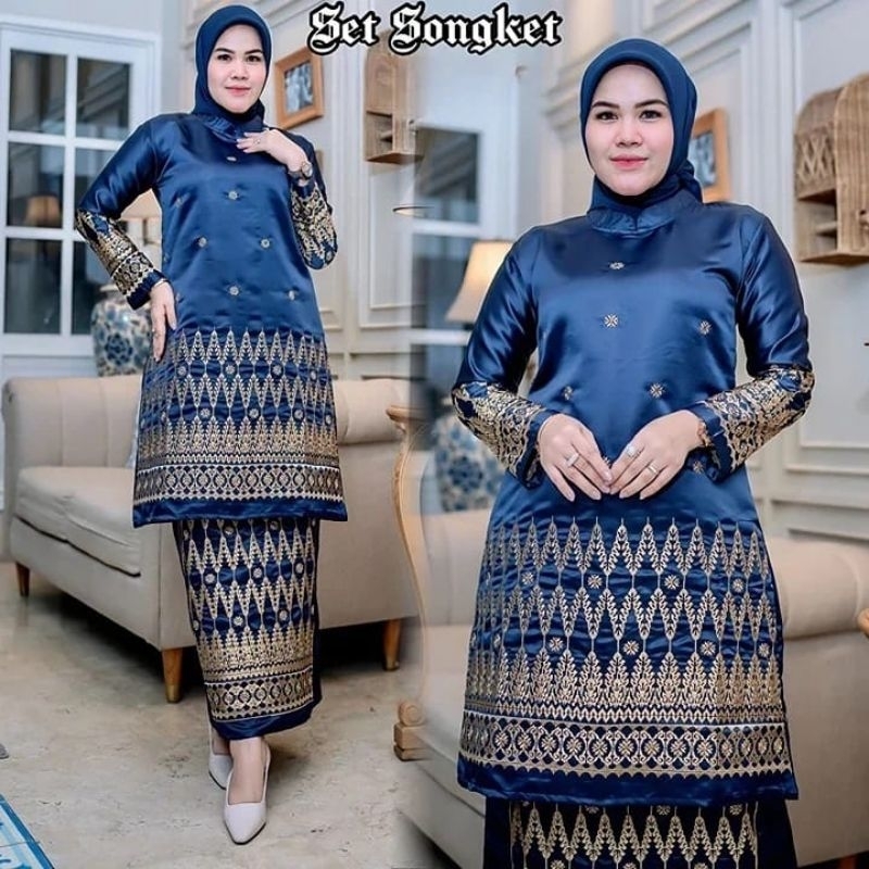 HH/0035 Setelan Baju Kurung Bordir/ Kurung Melayu Bordir/ Kebaya Bordir