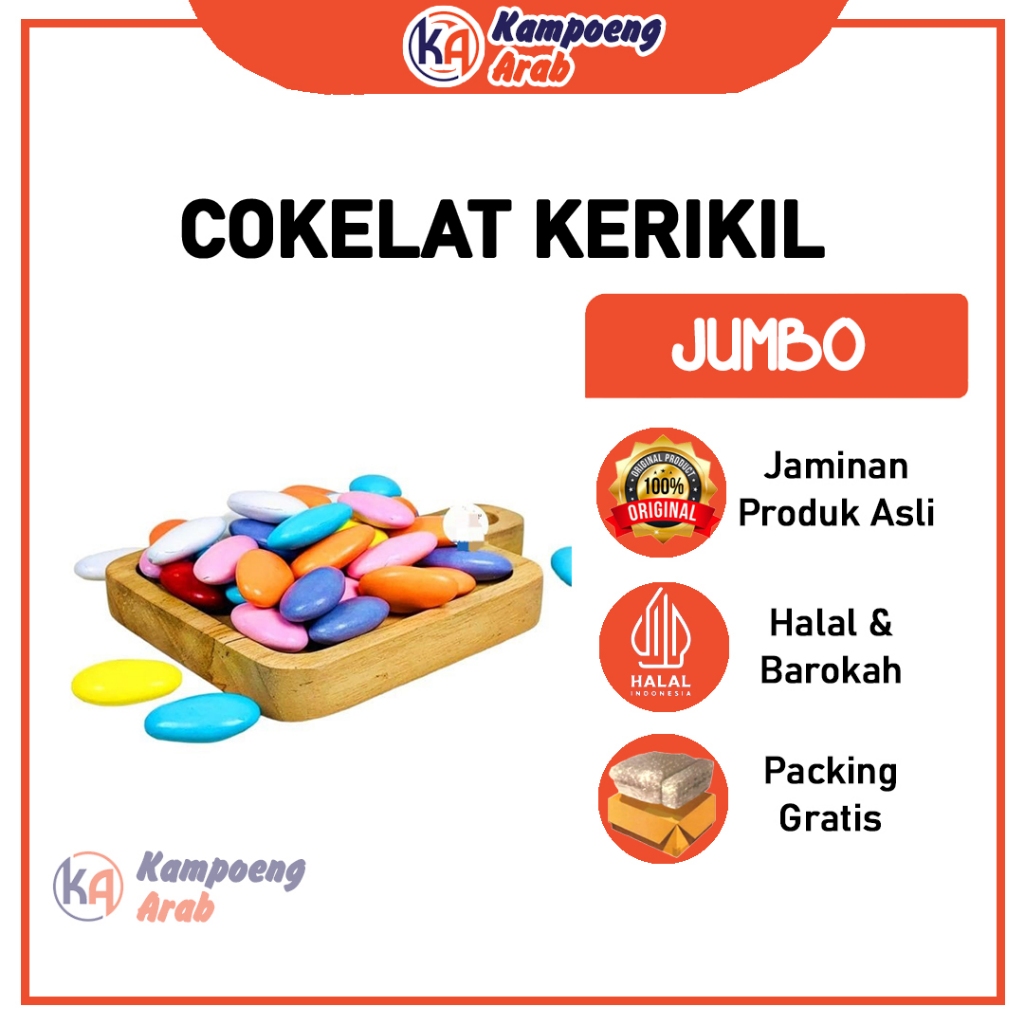 

Cokelat Kerikil Ukuran JUMBO 1KG Coklat Premium Enak Bergizi Untuk ASI Booster Peningkat Mood, Oleh oleh Haji dan Umroh