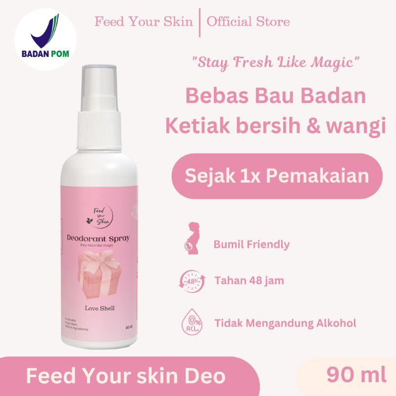 Original Magic Deo Feed Your Skin BPOM Deodorant Beauty By Syahrazad Natural Spray Pemutih Ketiak Pe